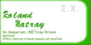 roland matray business card